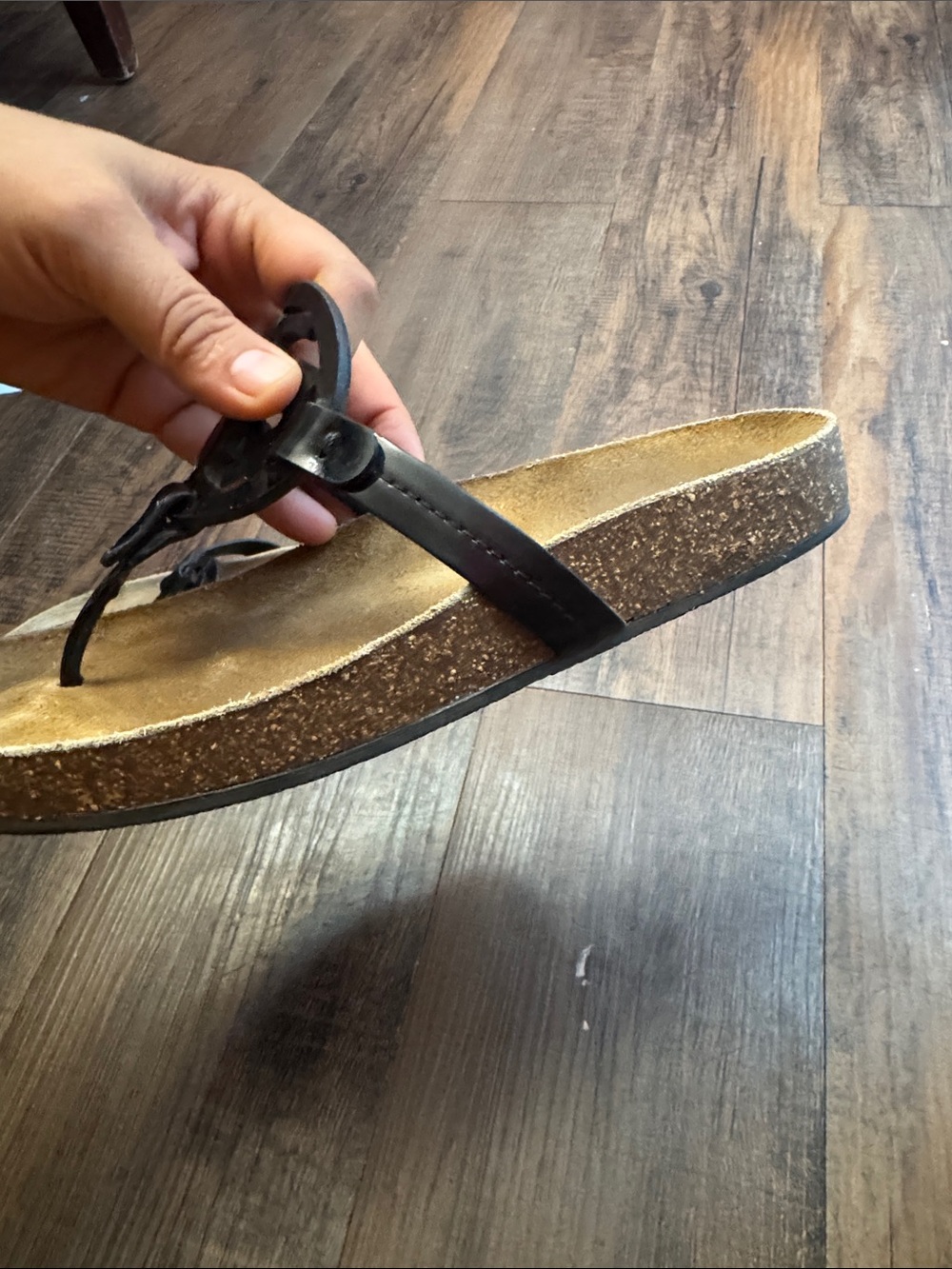 Tory Burch Miller Cloud sandals feature a black patent leather - Picture 6 of 14